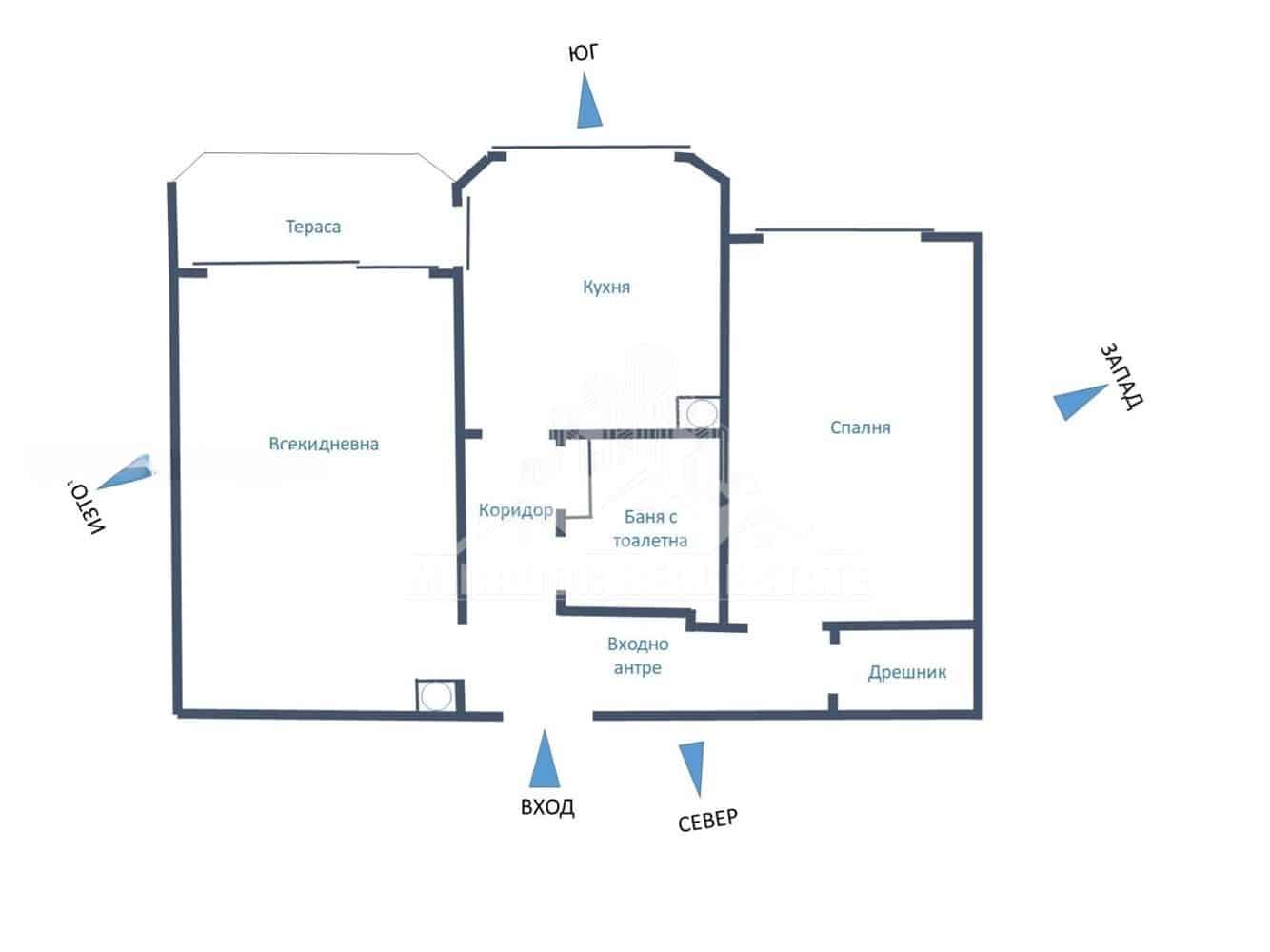 Двустаен Апартамент в кв. Суха река-0 Двустаен Апартамент в кв. Суха река - 0